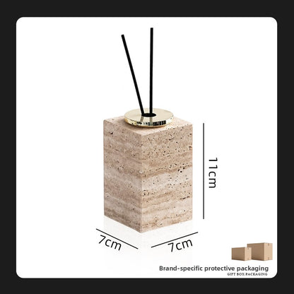 Yellow Travertine Bathroom Toiletry Storage Set