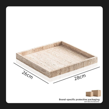 Yellow Travertine Bathroom Toiletry Storage Set