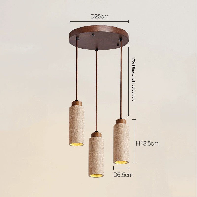 Yellow Travertine Bedside Chandelier