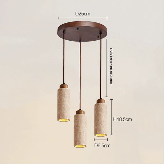 Yellow Travertine Bedside Chandelier