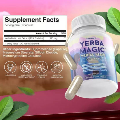 yerba mate capsule bottled