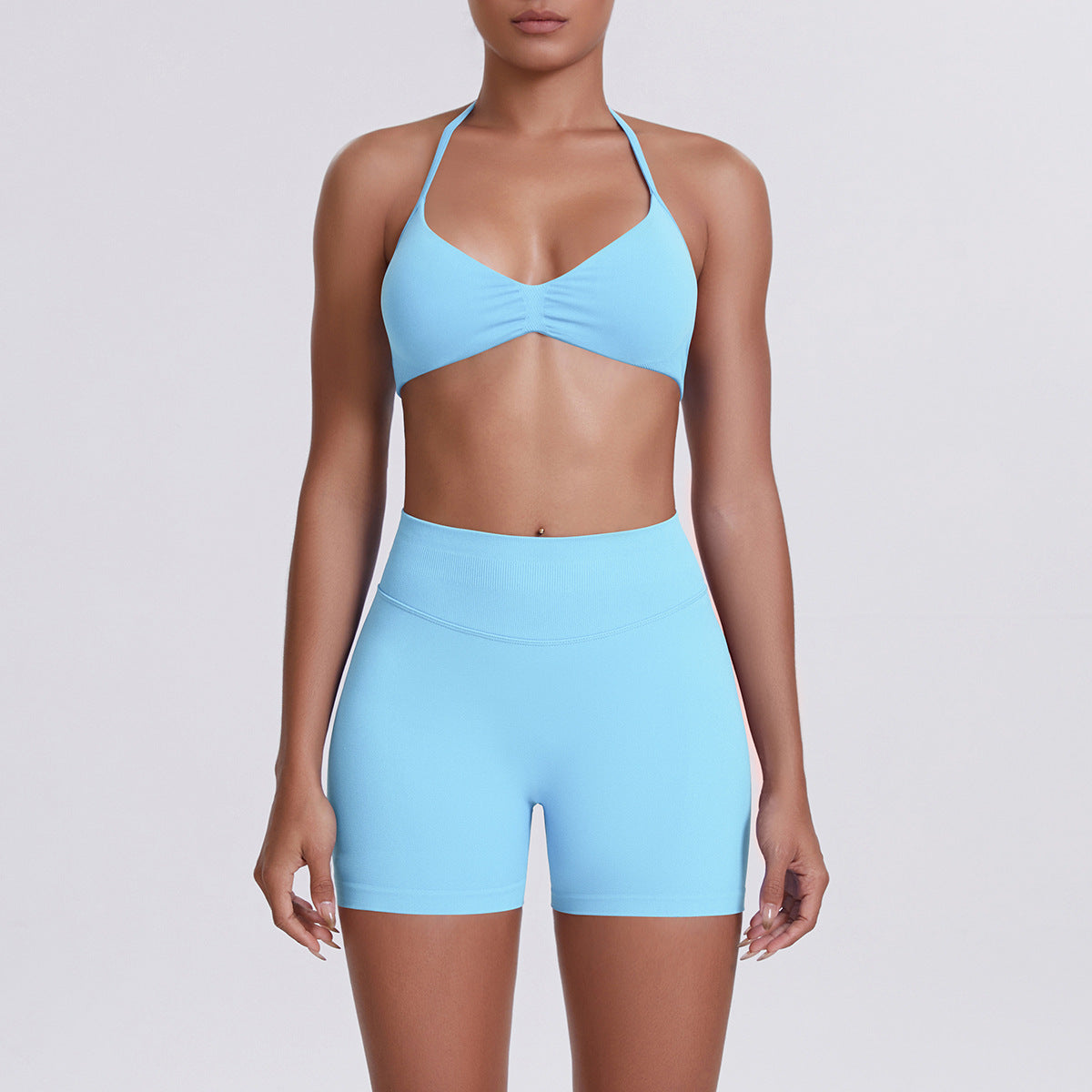 Yoga Bra and Shorts Set