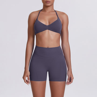 Yoga Bra and Shorts Set