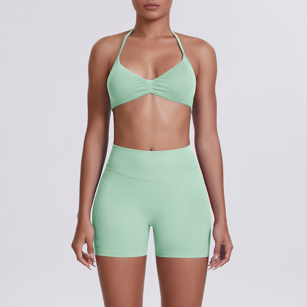 Yoga Bra and Shorts Set