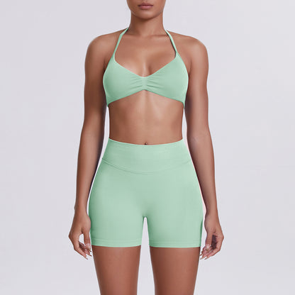 Yoga Bra and Shorts Set