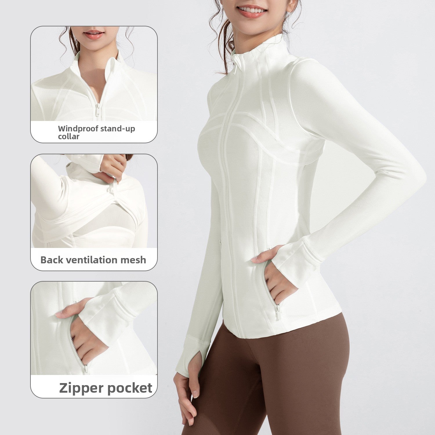 Yoga Jacket with Zipper