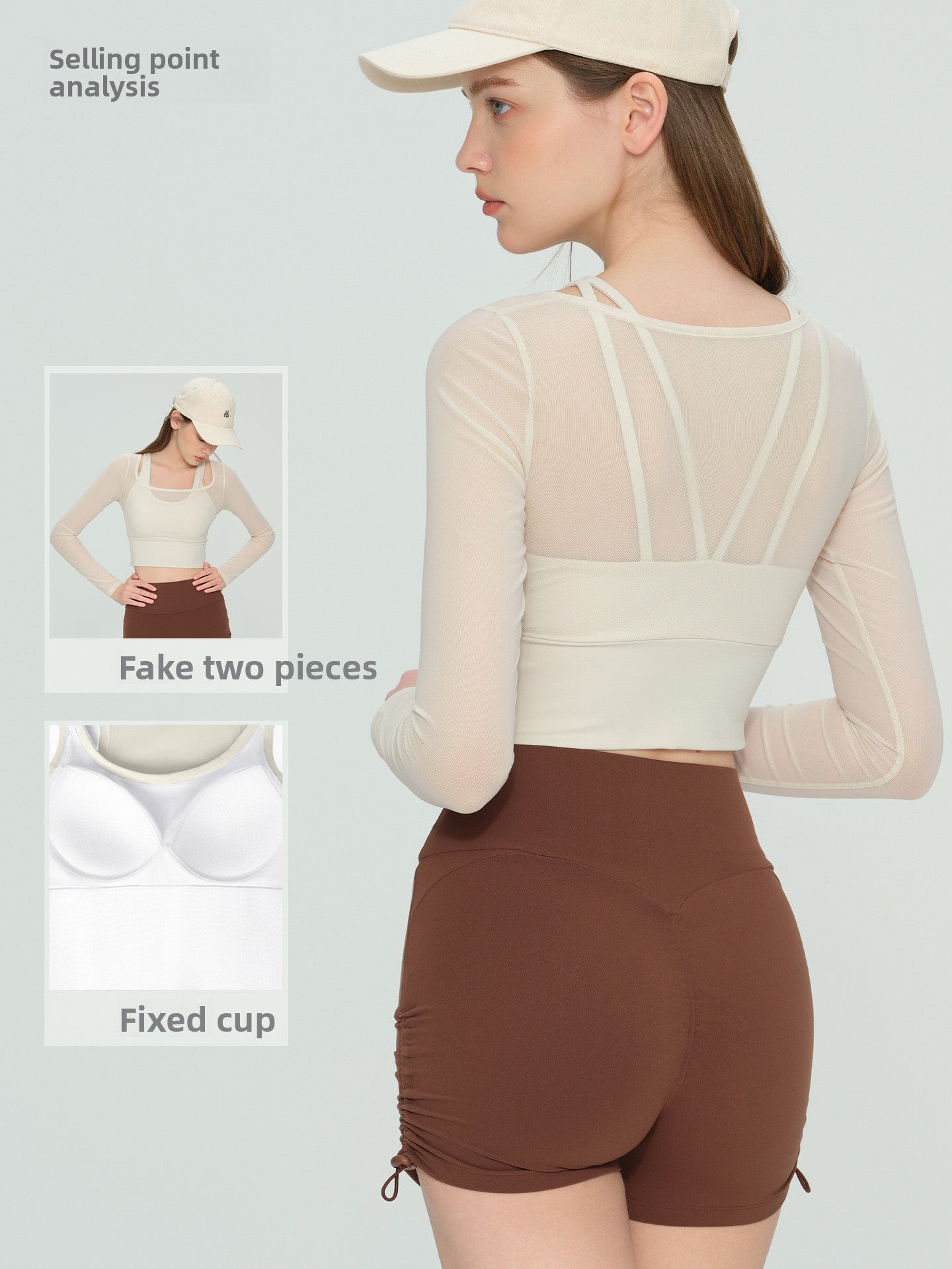 Yoga Long Sleeve Top with Built-in Bra