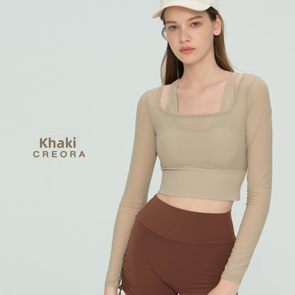 Yoga Long Sleeve Top with Built-in Bra
