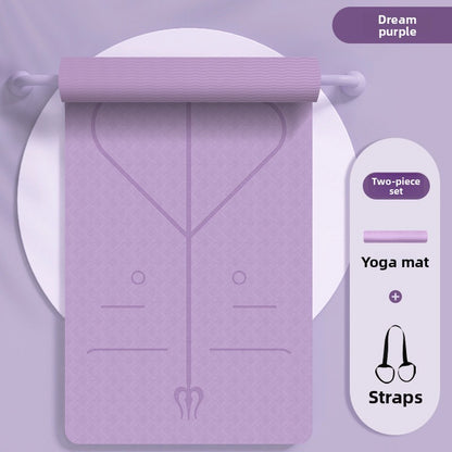 Yoga mat, 15mm thick, anti-slip fitness yoga mat