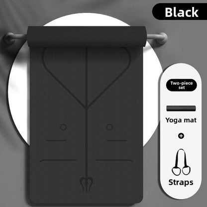 Yoga mat, 15mm thick, anti-slip fitness yoga mat