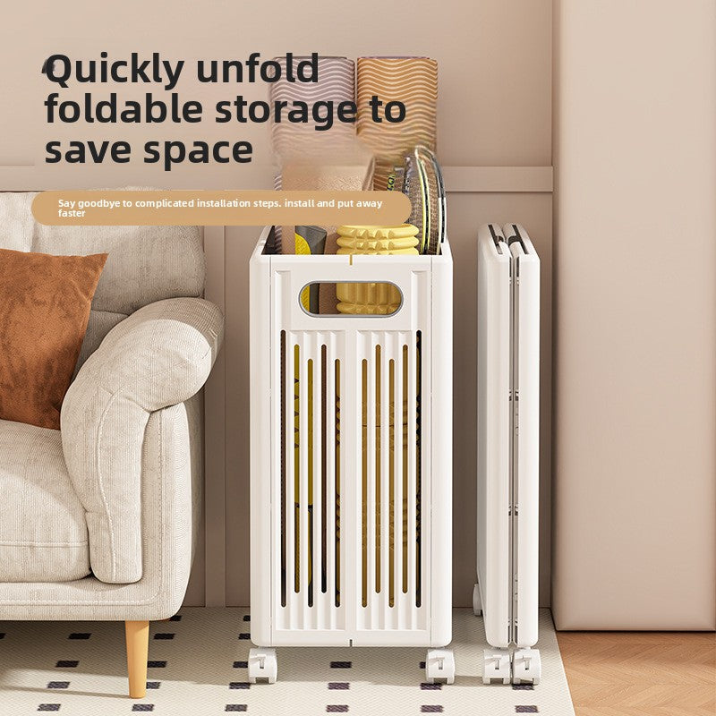 Yoga Mat Storage Basket with Wheels
