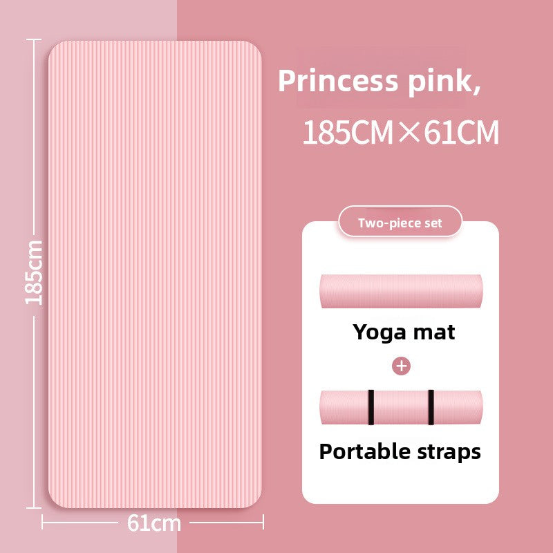 Yoga mat with anti-slip properties, thickened and widened