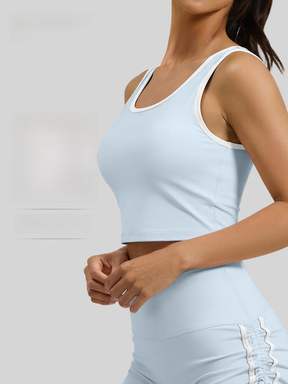 Yoga Running Sports Bra with Fixed Cups