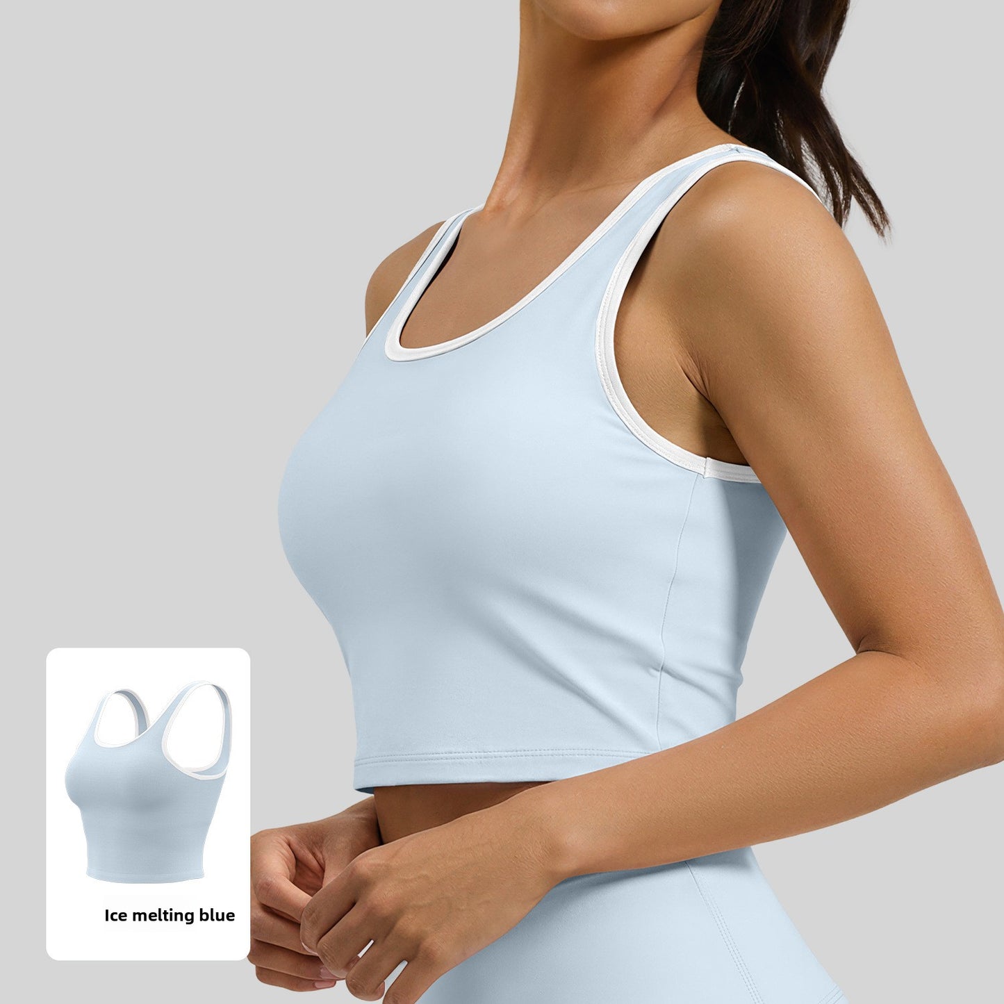 Yoga Running Sports Bra with Fixed Cups