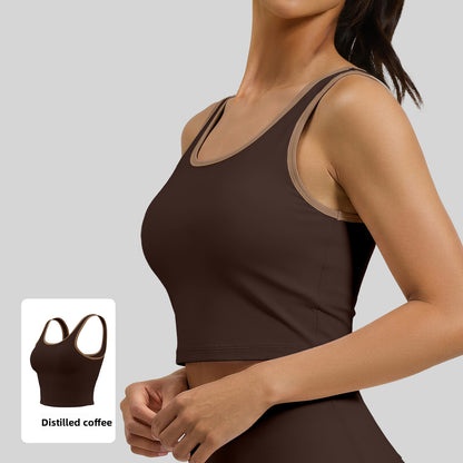 Yoga Running Sports Bra with Fixed Cups