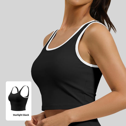 Yoga Running Sports Bra with Fixed Cups