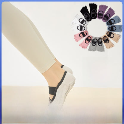 Yoga Socks Anti-Slip Five-Toe Cotton Fitness Socks
