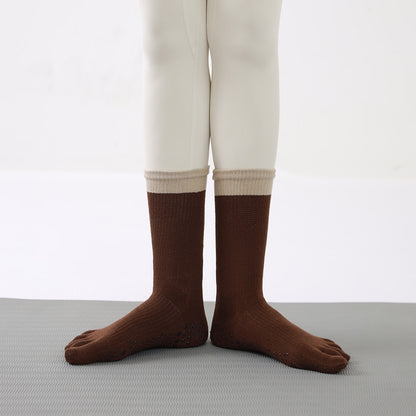 Yoga Socks Anti-Slip Five-Toe Cotton Fitness Socks
