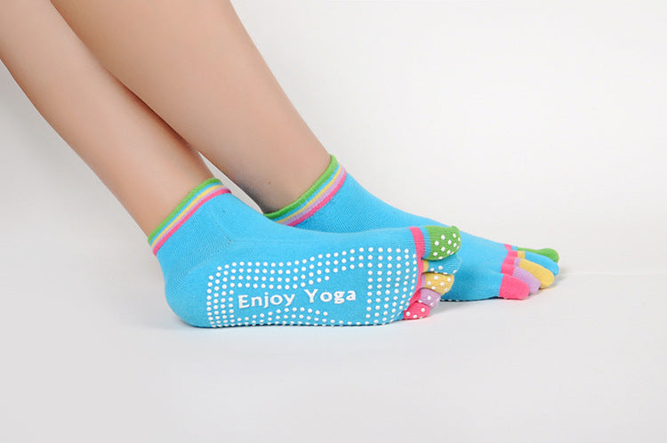 Yoga Socks Anti-Slip Five-Toe Cotton Fitness Socks