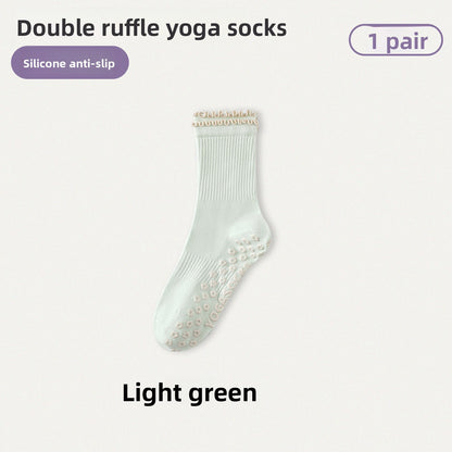 Yoga socks with anti-slip properties for women