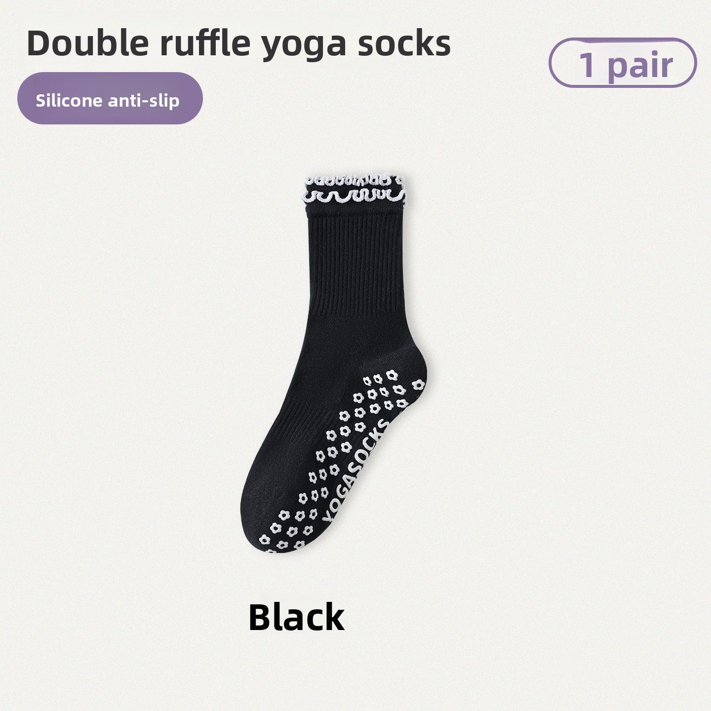 Yoga socks with anti-slip properties for women
