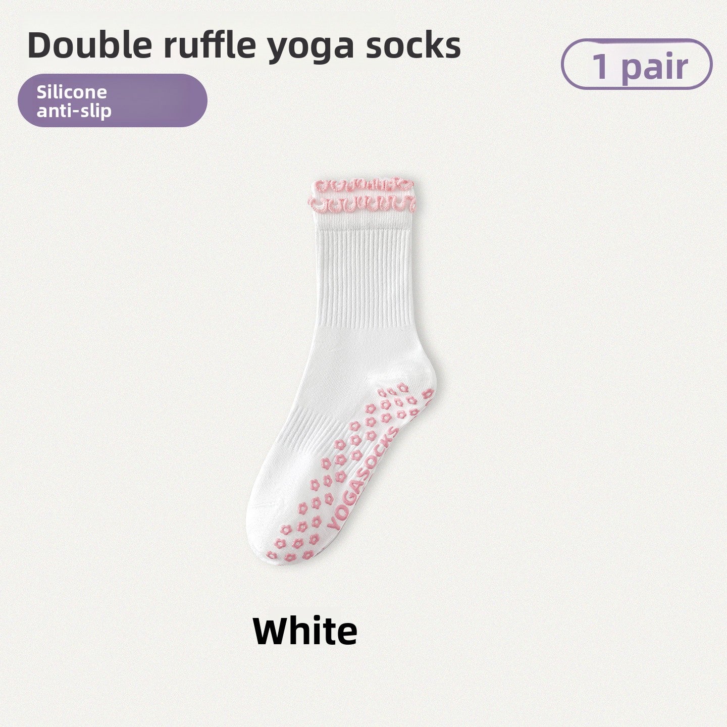 Yoga socks with anti-slip properties for women