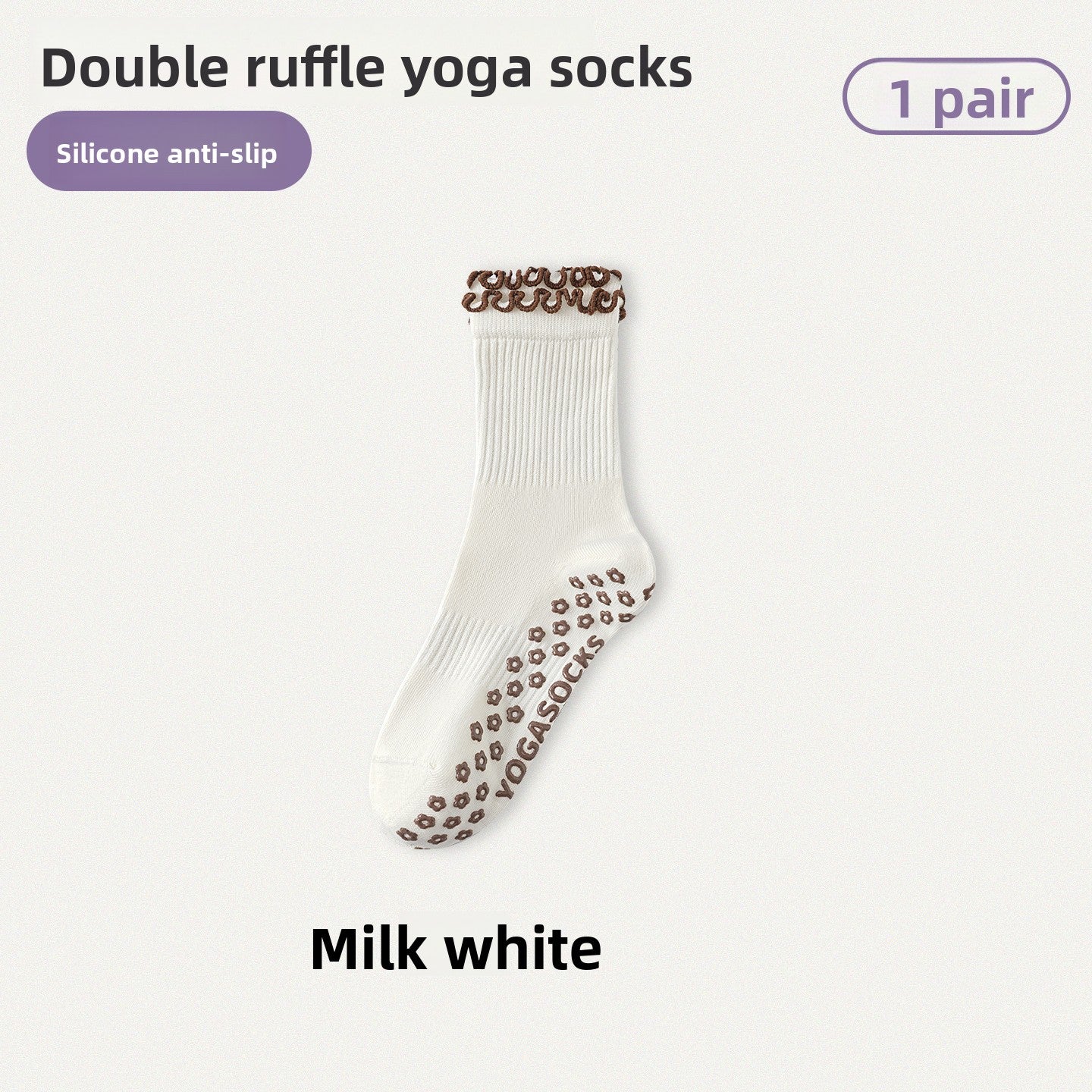 Yoga socks with anti-slip properties for women