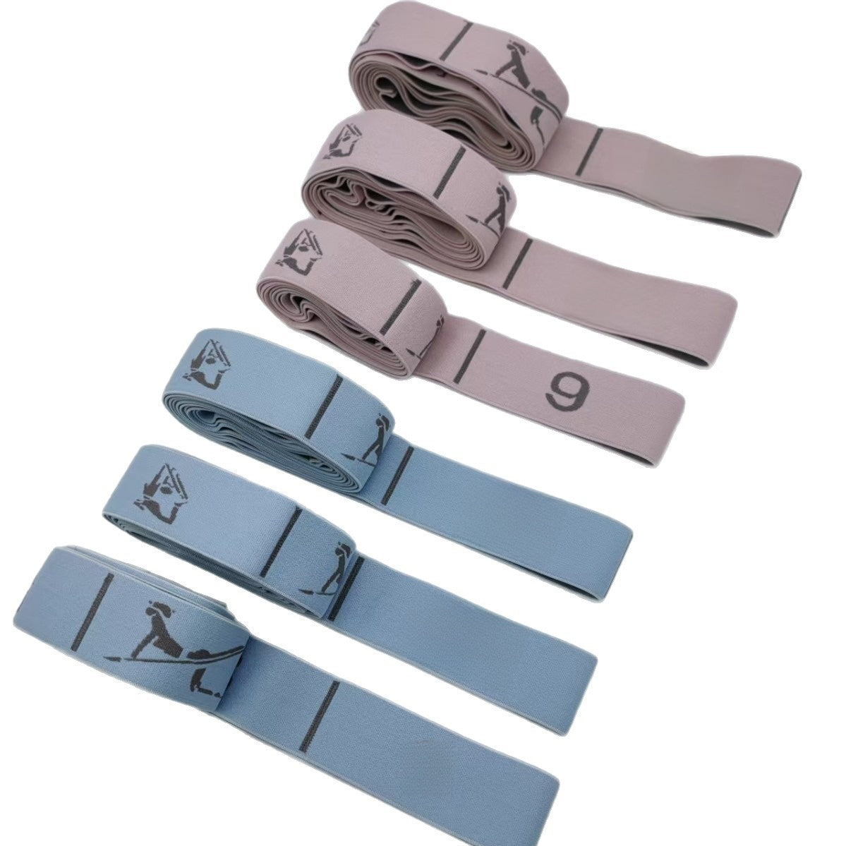 Yoga Stretch Band with Numerical Segments for Fitness Training