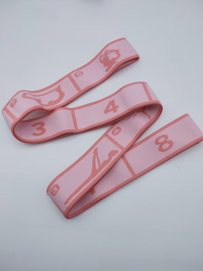 Yoga Stretch Band with Numerical Segments for Fitness Training