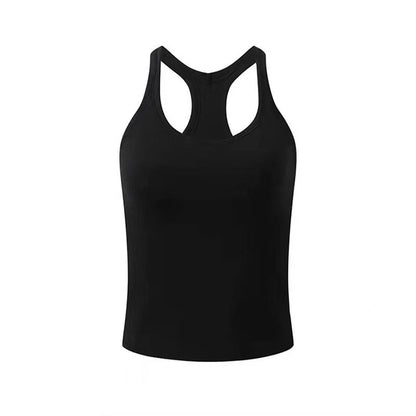 Yoga Vest with Chest Pads Quick Dry Slim Fit