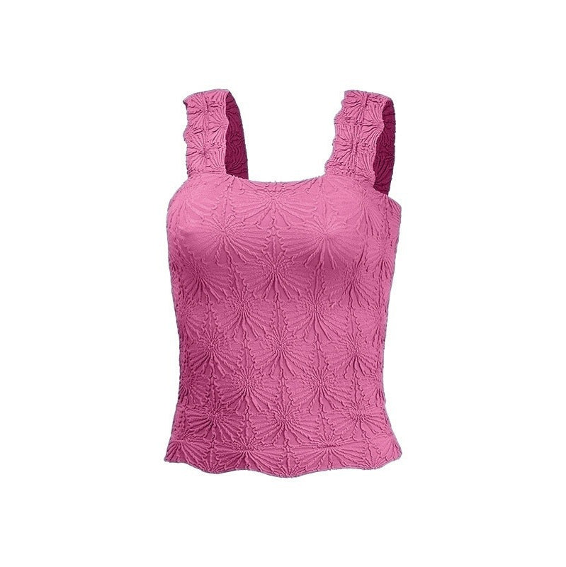 Yoga Vest with Chest Pads Quick Dry Slim Fit