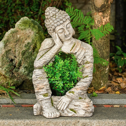 Zen-inspired Buddha statue courtyard decoration