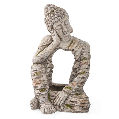 Zen-inspired Buddha statue courtyard decoration