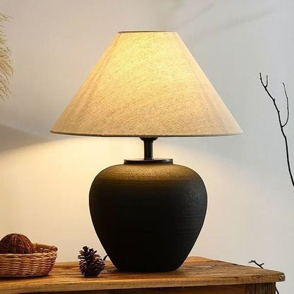 Zen-style ceramic table lamp