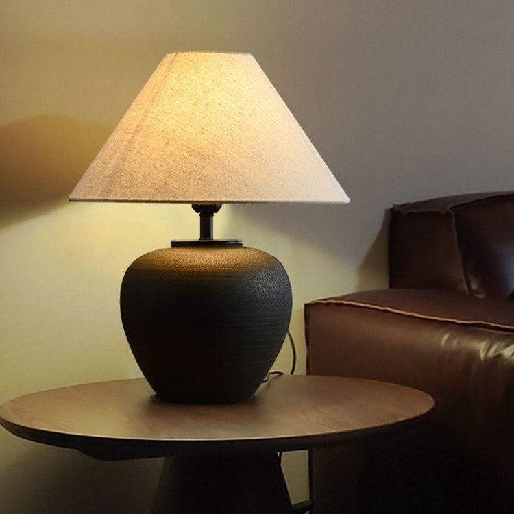 Zen-style ceramic table lamp