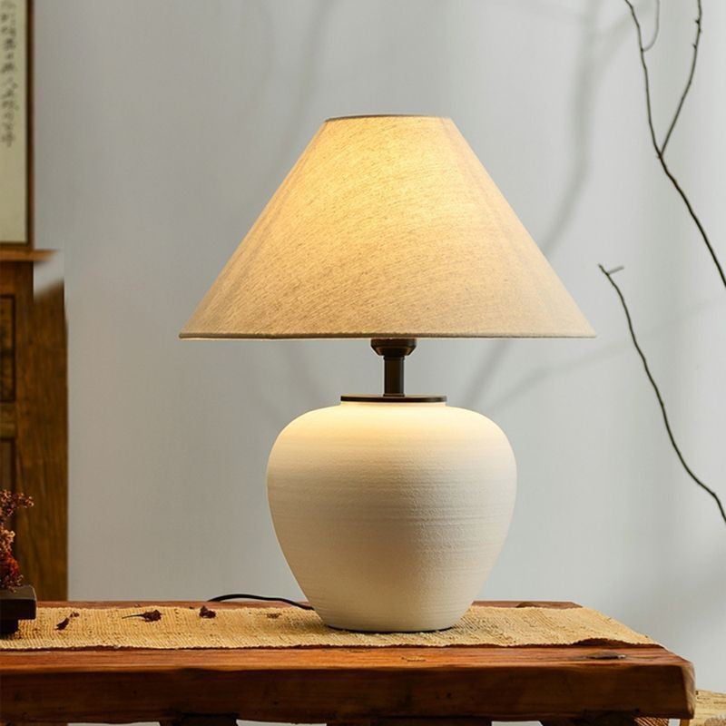Zen-style ceramic table lamp