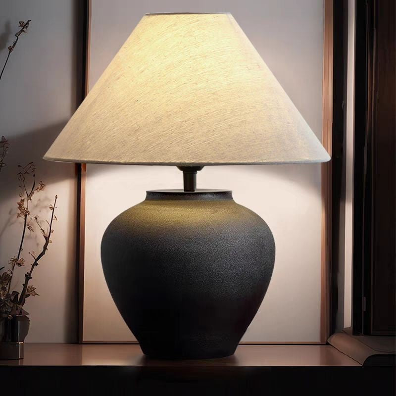 Zen-style ceramic table lamp