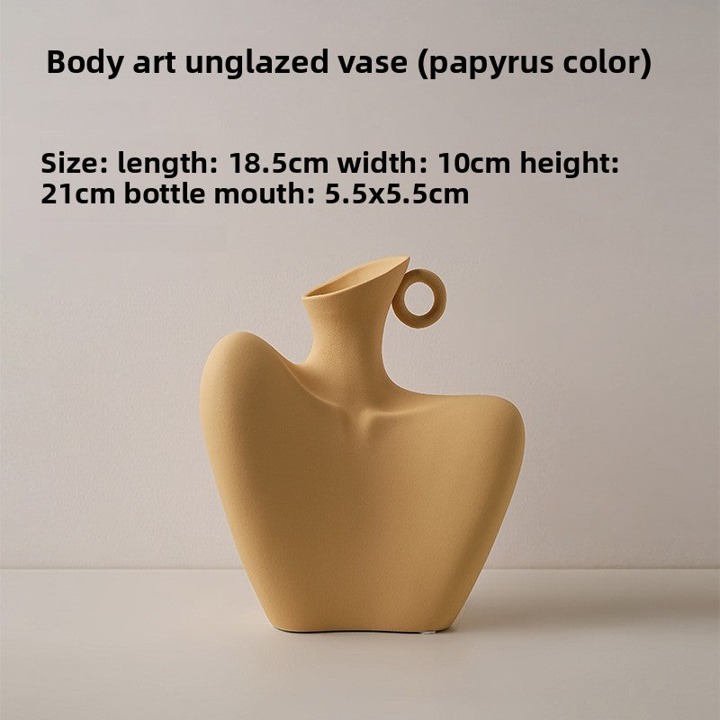 Zen-style human body art vase