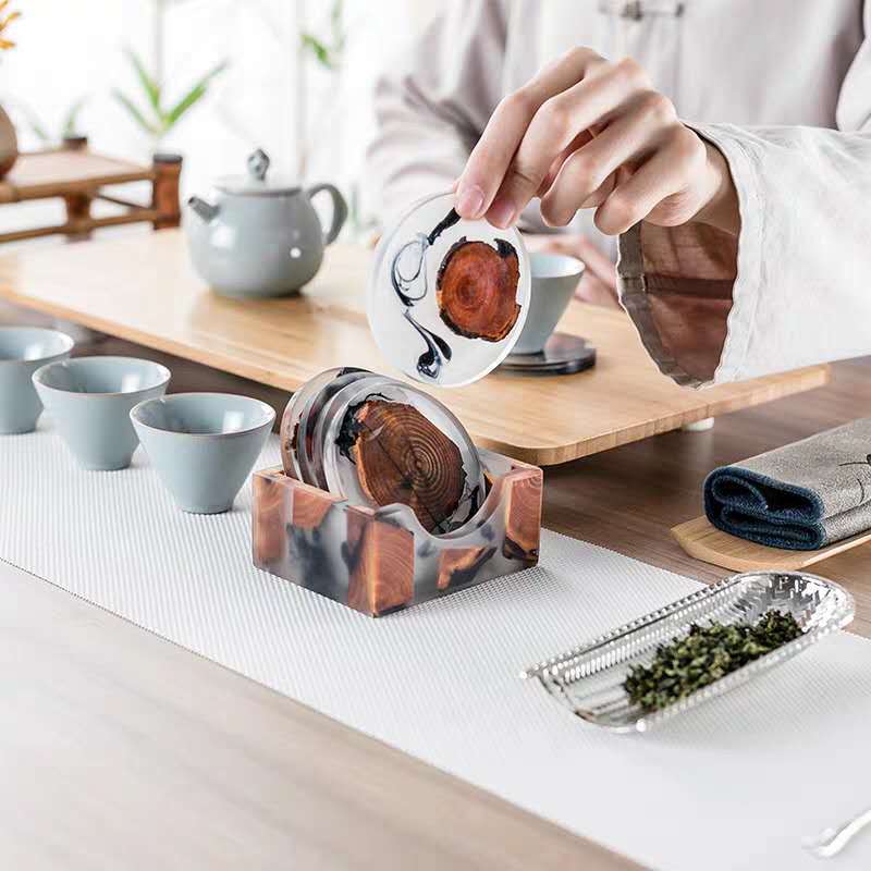 Zen Style Resin Coaster Set