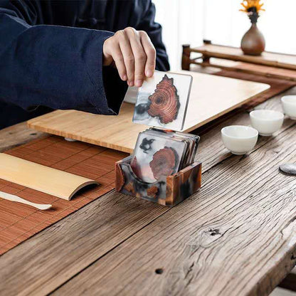 Zen Style Resin Coaster Set