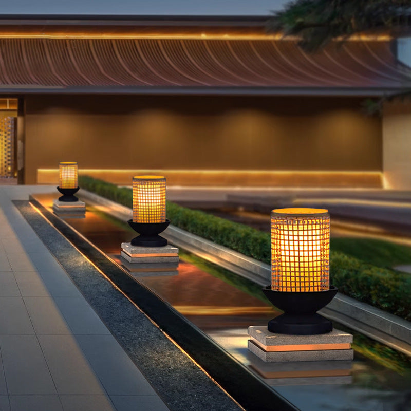 Zen Style Solar Powered Outdoor Garden Lamp