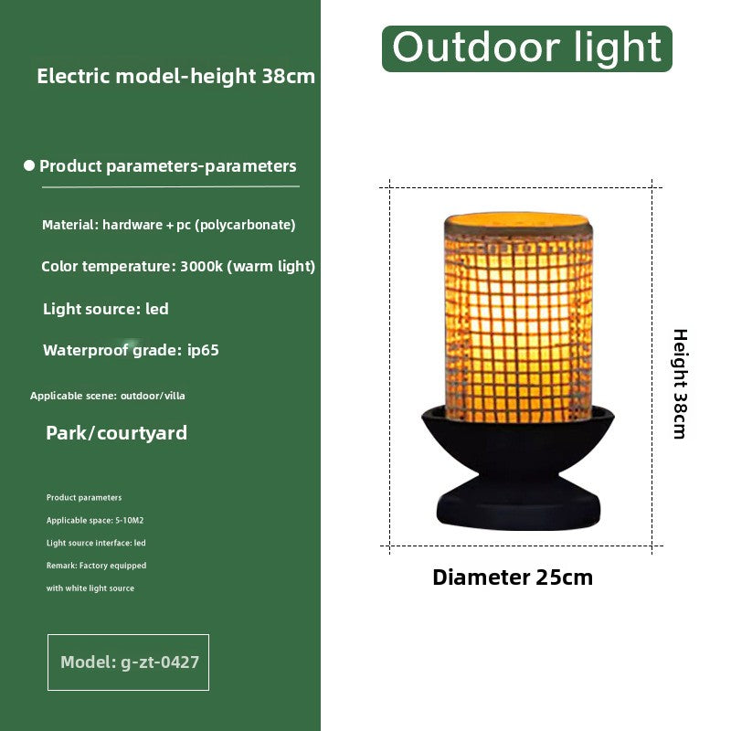 Zen Style Solar Powered Outdoor Garden Lamp