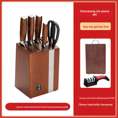Zhang Xiaoquan Wooden Handle Kitchen Knife Set with Sharp Stainless Steel Blades