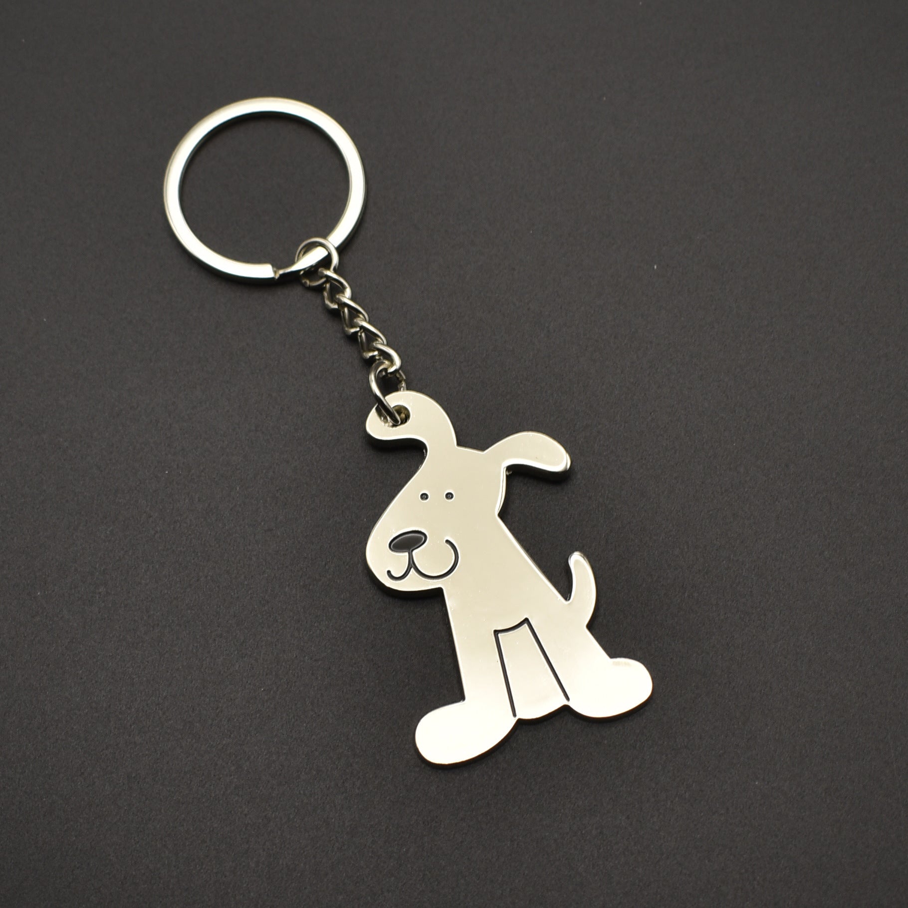 Zinc Alloy Cat and Dog Keychain