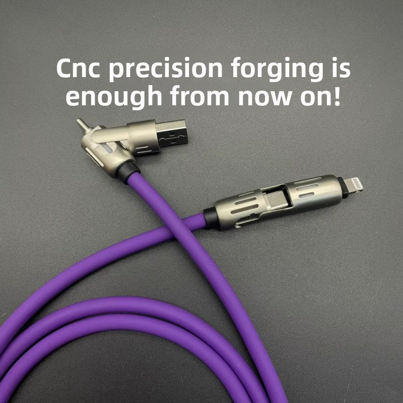 Zinc alloy fast-charging data cable