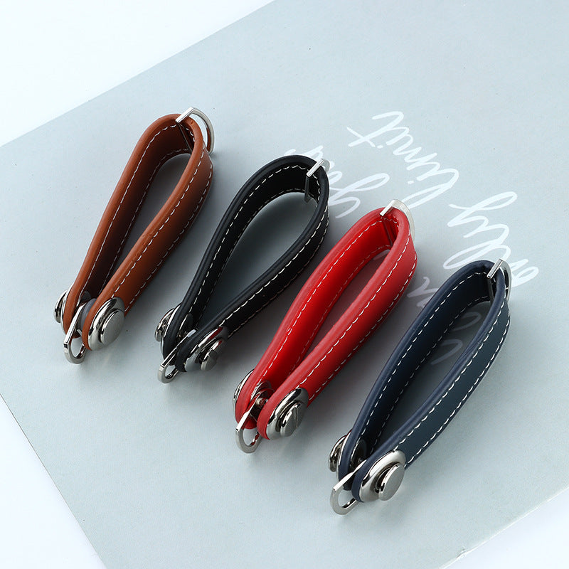 Zinc Alloy Leather Keychain