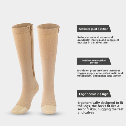 Zipper Compression Socks