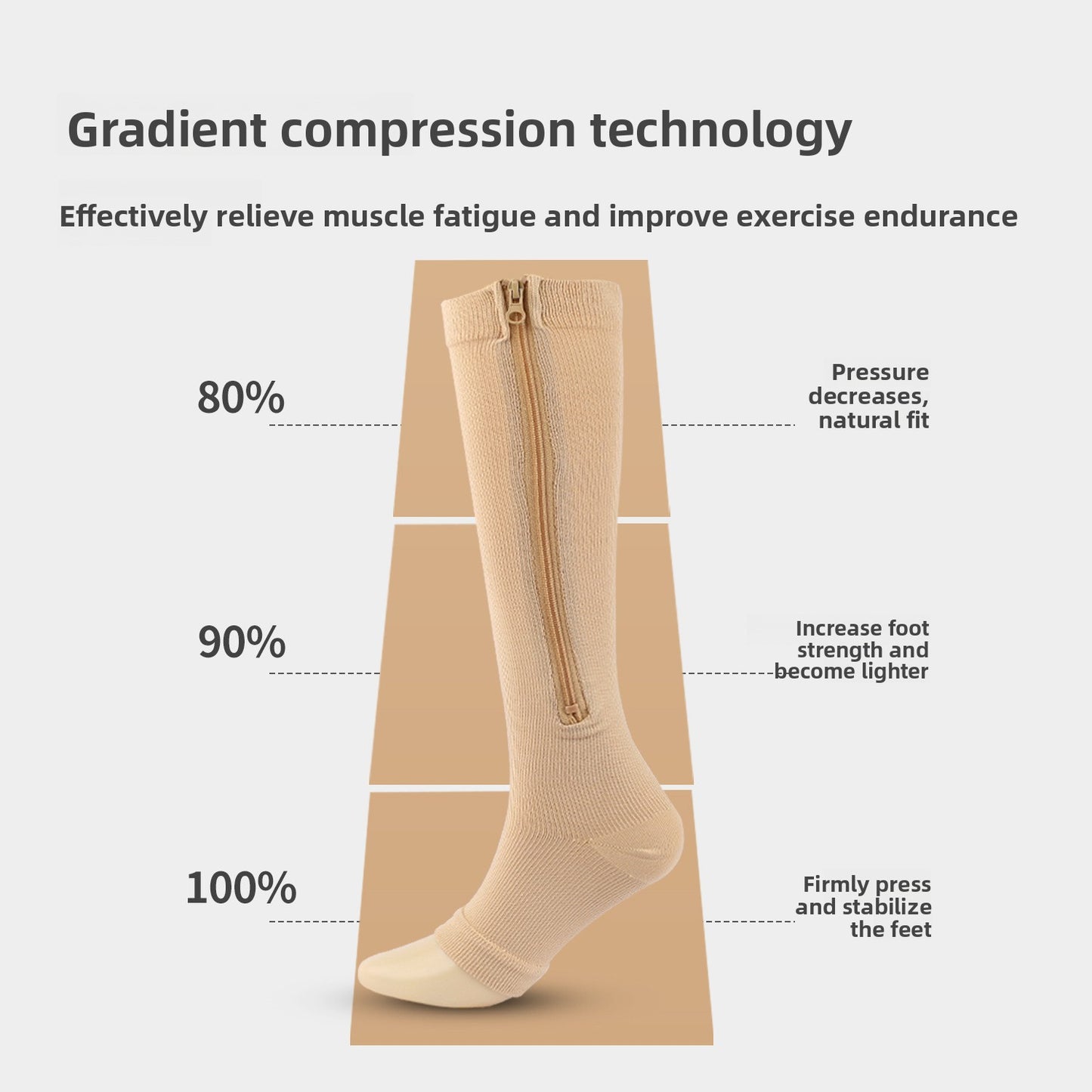 Zipper Compression Socks