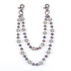 White colored beads 128mm