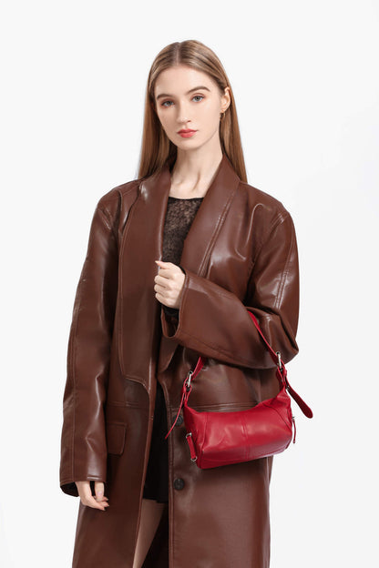 Zipper shoulder bag
